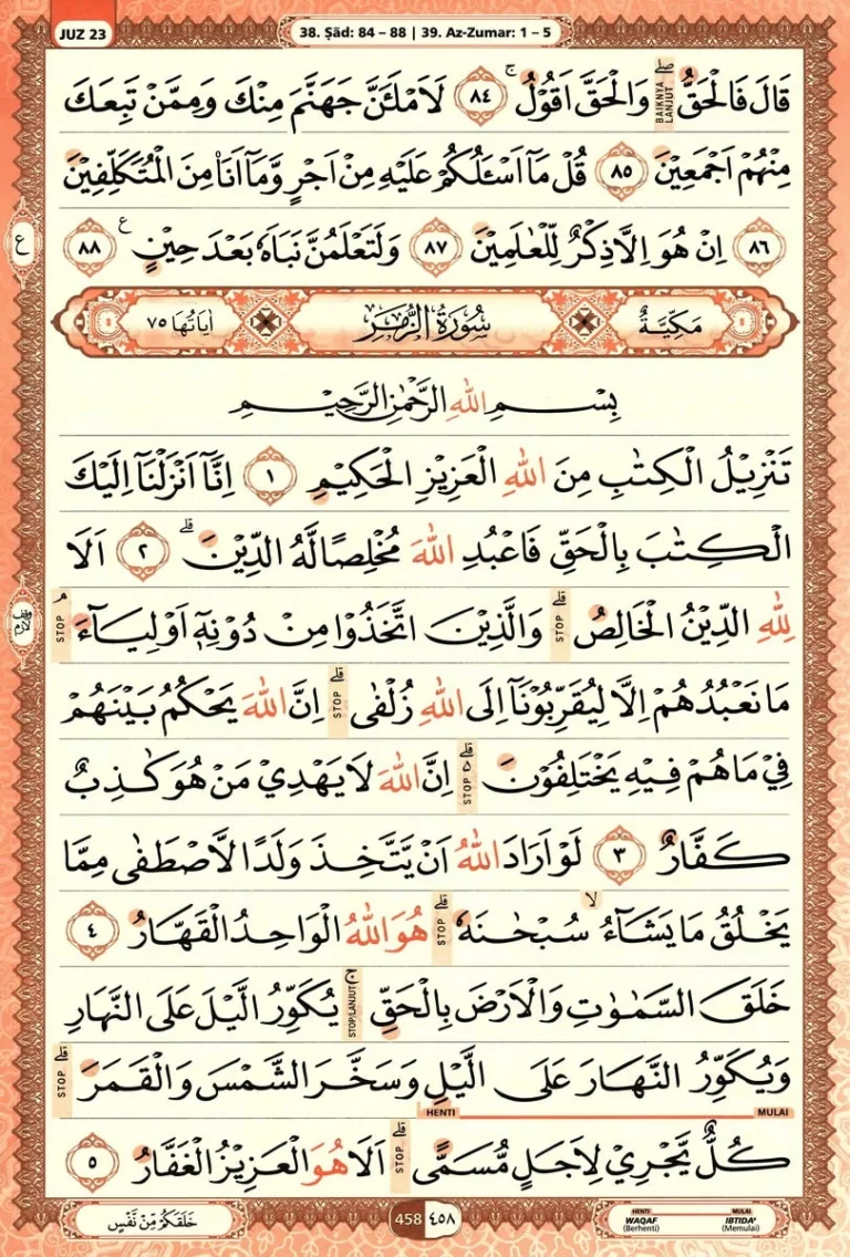 Al Quran Halaman 458