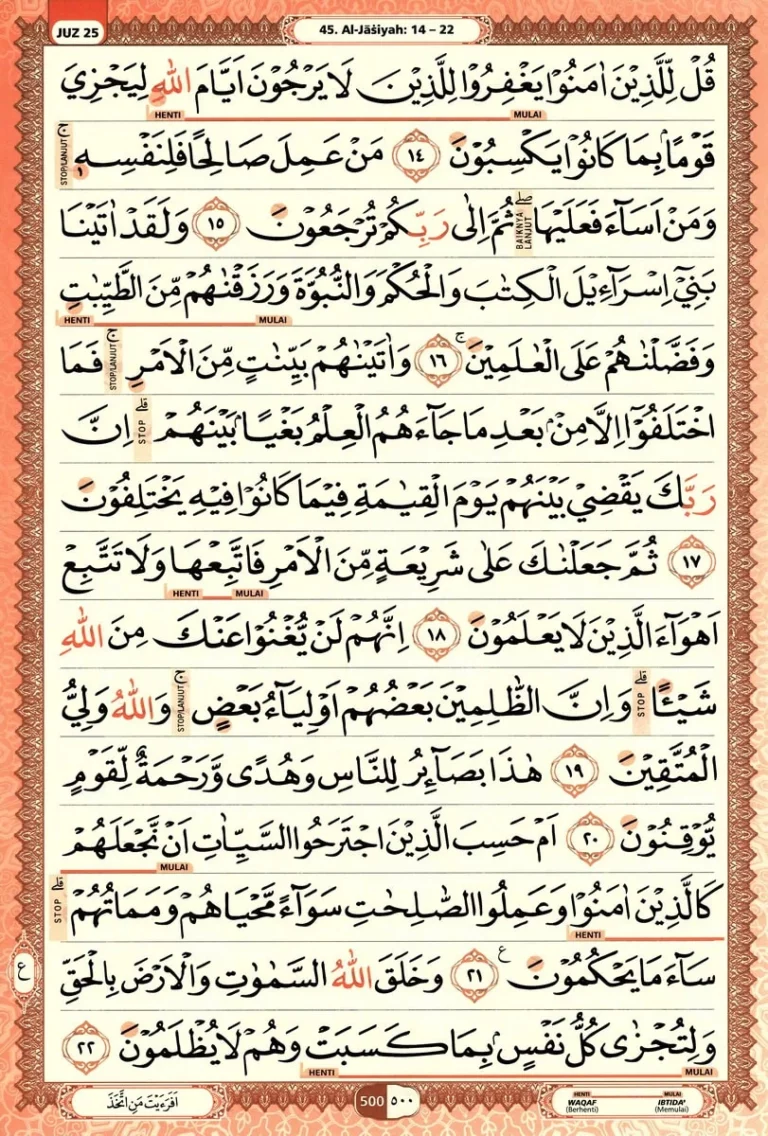 Al Quran Halaman 500