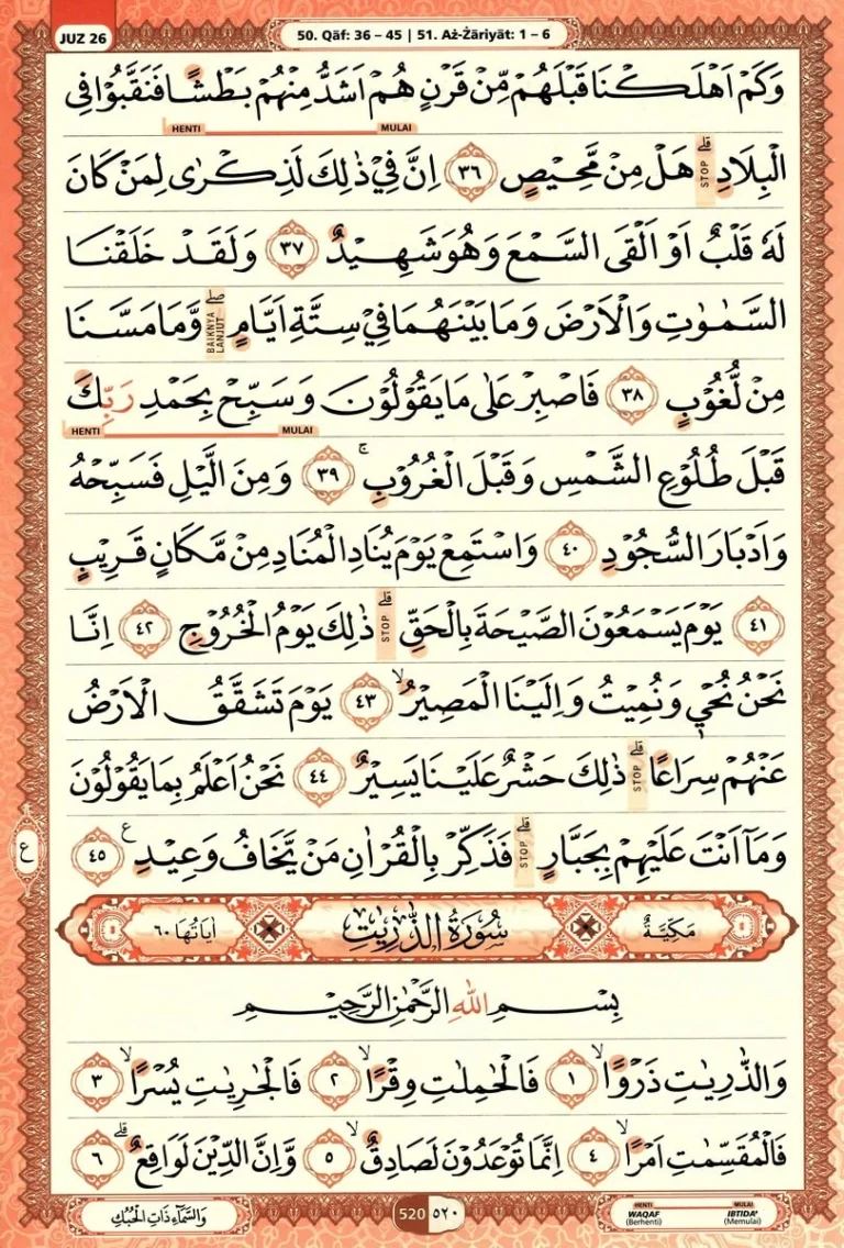 Al Quran Halaman 520